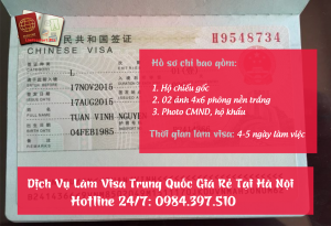 Hỗ trợ làm visa Trung Quốc tại Hà Nội - 0984.397.510